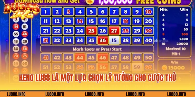 Keno Lu88 là một lựa chọn lý tưởng cho cược thủ yêu thích sự may mắn