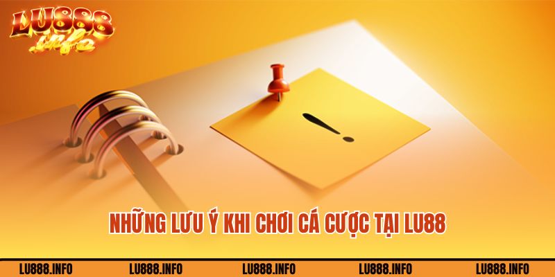 Những lưu ý khi chơi cá cược tại Lu88